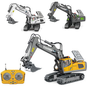 Escavatore Telecomandato BC1037, Giocattolo Ingegneristico 2.4GHz 10CH, Scala 1/20, in Metallo Pressofuso, RC, Giallo, per Interni ed Esterni, per Bambini - Product Image 2