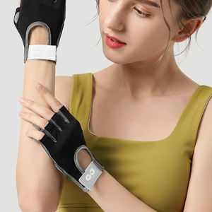 Guantes de cuero de medio Dedo de primera calidad para culturismo Costuras antideslizantes y soporte de muñeca para entusiastas del gimnasio - Product Image 6