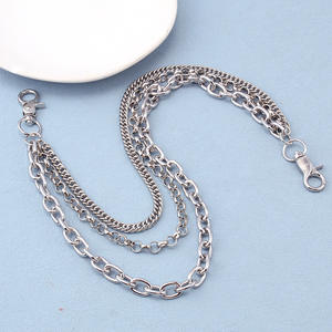 Cadena de cintura de acero inoxidable de varias capas, accesorio de mezclilla estilo hip hop punk para jóvenes - Product Image 4