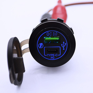 Cargador de coche con doble USB QC3.0, carga rápida, 12V 24V, aleación de aluminio, resistente al agua, para uso en vehículos - Product Image 4