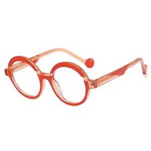 ferrule color round TR90 anti-blue light glasses Optical Frames Radiation Blocking Eye Glasses