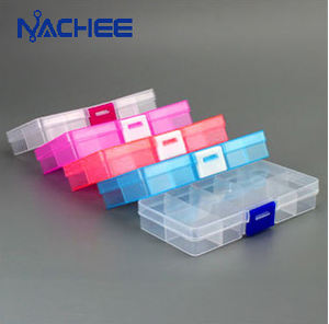 <span class=keywords><strong>Amazon</strong></span> hot-10 compartimentos de rejilla, organizador de plástico transparente, estuche de cuentas de joyas, contenedor, <span class=keywords><strong>caja</strong></span> de almacenamiento para joyas, pastillas - Product Image 2