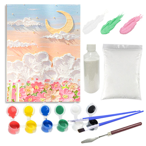 Çocuk el yapımı krem hilal Bay DIY doku boyama yağlıboya kuvars kum malzeme paketi ile - Product Image 1