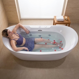 Luxury Massage <strong>Bathtub</strong> High-end Whirlpool Colorful LED <strong>Lighting</strong> Whirlpool <strong>Bathtub</strong> <strong>for</strong> Five Star Hotel Master Bathroom - Product Image 1