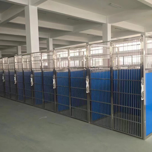 บ้านสุนัขแก้วกระจกนิรภัยสุดสำหรับสุนัขวิ่งพร้อมแผง <span class=keywords><strong>HDPE</strong></span> หรือสแตนเลสใช้ในบ้าน