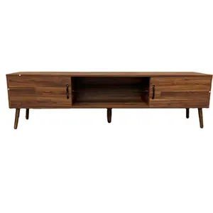 Retro Simple Walnut Color TV Cabinet 0586