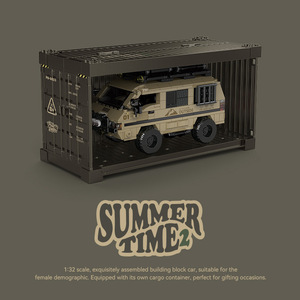 Contenedor de Plástico ABS PB, Coche de Juguete, Furgoneta de Verano, Delica Camper, Bloques de Construcción, Juguete de Bricolaje <span class=keywords><strong>para</strong></span> Niños, Regalo <span class=keywords><strong>para</strong></span> Mayores de 14 Años - Product Image 4