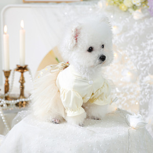 PETCIRCLE Pet Circle Spring and Autumn Pet Clothing Small Dog Puppy <b>Cat</b> <b>Clothes</b> Wedding Bear Dress - Product Image 4