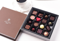 Boîte d'emballage de bonbons à biscuits en papier chocolat de mariage estampillé en feuille d'or de luxe fait à la main