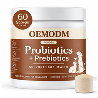 Poudre prébiotique et probiotique à la citrouille pour chiens et chats – Soutien digestif, selles saines, santé intestinale – Supplément personnalisé OEM
