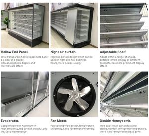 Réfrigérateur vertical multi-étagères à refroidissement ouvert avec système de refroidissement à distance pour l'affichage en magasin de proximité et d'épicerie - Product Image 6