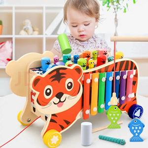 Lion Montessori en bois Whack-a-<span class=keywords><strong>mole</strong></span> Jeux Jouets Magnétique Musical Xylophone Jouets Vente en gros - Product Image 1