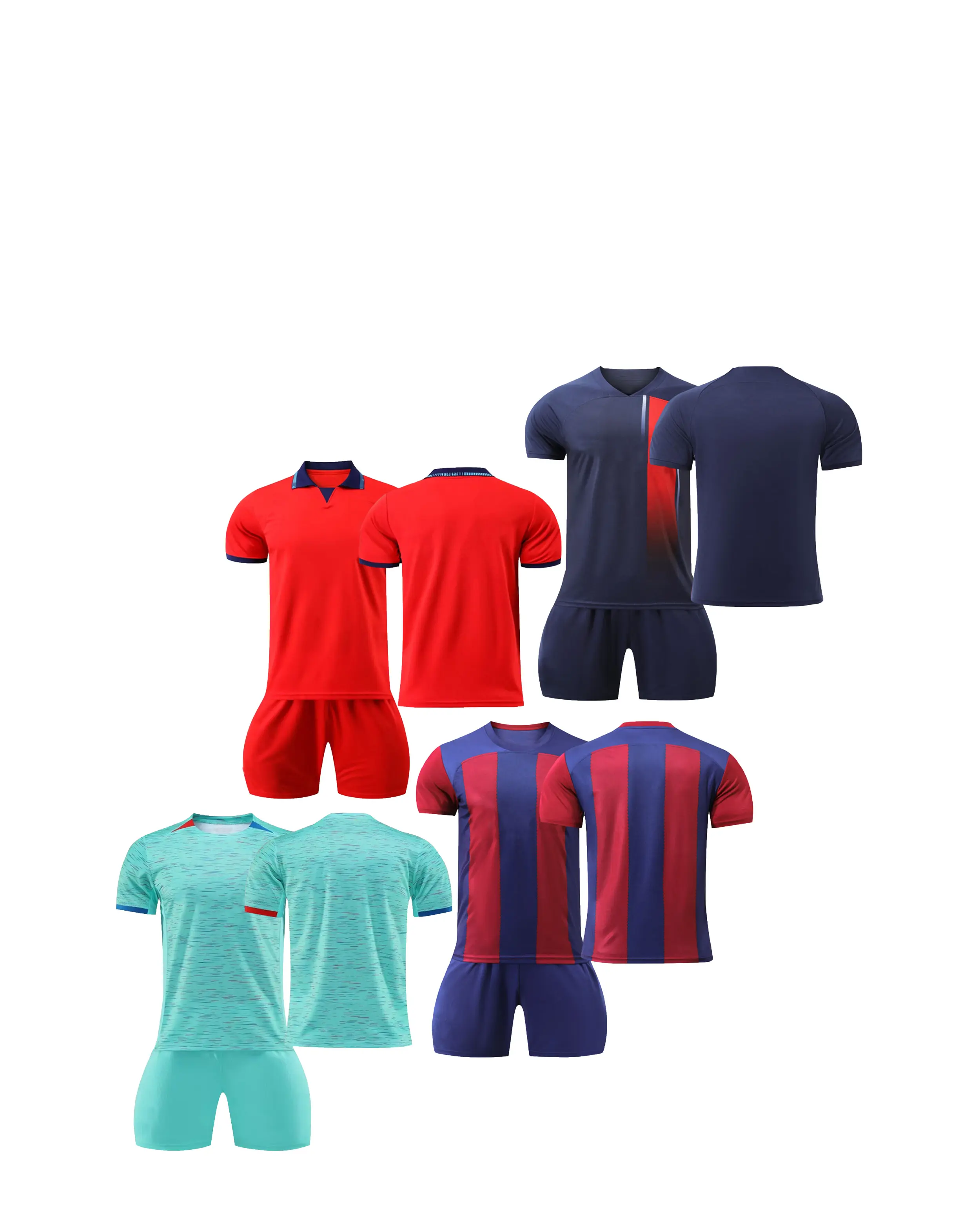 24-25 Conjunto de traje de fútbol Placa ligera Transpirable Secado rápido Niños Adultos Impresión Entrenamiento Partido Jersey
