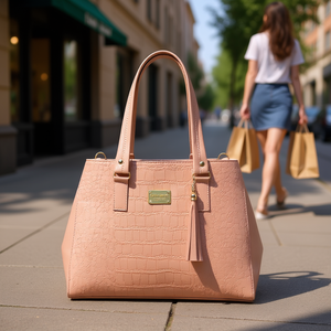 Sac à main pour femme Fana Ileana, motif alligator, grande capacité, fermeture ouverte, doublure en PU métallique, usage quotidien décontracté - Product Image 2