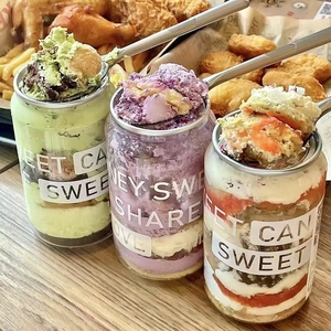 Venta al por Mayor de Latas para Pasteles Personalizables de 330 ml y 500 ml, Envases de Plástico PET para Jugos con Tapas - Product Image 2