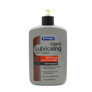 444ml 15oz oem rótulo privado 3 em 1 hidratante natural creme para rosto após barbear loção corporal para homens