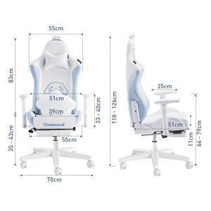 <span class=keywords><strong>Silla</strong></span> para juegos <span class=keywords><strong>Cinnamoroll</strong></span>, respaldo alto, escritorio de oficina ergonómico, <span class=keywords><strong>silla</strong></span> de ordenador, estilo de carreras, <span class=keywords><strong>silla</strong></span> de trabajo de cuero PU con reposapiés - Product Image 2