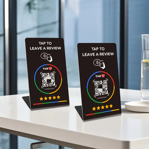 <strong>Desktop</strong> Menu Display Stand Customized QR Code Wholesale <strong>Google</strong> Reviews Restaurant Menu Display Card NFC Dynamic QR Code - Product Image 4