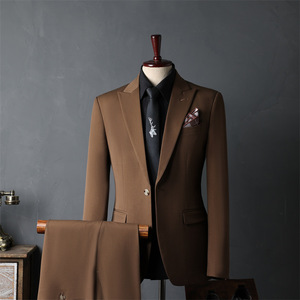 Colección de Trajes de Negocios Modernos Americanos para <span class=keywords><strong>Hombre</strong></span>, <span class=keywords><strong>Traje</strong></span> de Oficina de 3 Piezas, Estilo Británico, Diseño a Cuadros, Transpirable y Antiarrugas - Product Image 2