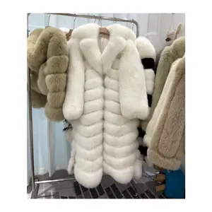 RXFurs hiver design de mode personnalisé grande taille véritable animal raton laveur col naturel véritable fourrure veste manteau de fourrure femmes long