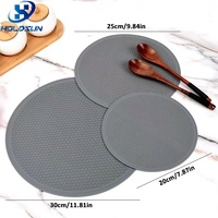 Ensemble de 3 grands coussinets isolants thermiques en silicone, flexibles, anti-brûlure, à structure alvéolée, pour usage avec casseroles et assiettes chaudes - Meilleures ventes