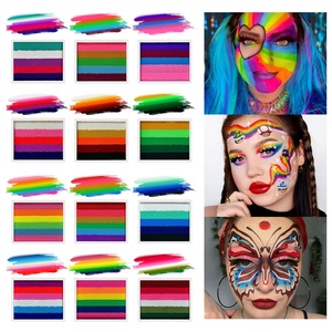 สีเพ้นท์หน้าแบบแยกสี ปลอดสารพิษ สีน้ำสำหรับเพ้นท์ร่างกาย พาเลทสำหรับงานศิลปะ สำหรับงานปาร์ตี้ฮาโลวีน งานเฉลิมฉลอง เด็กและผู้ใหญ่ ใช้เพ้นท์หน้า - Product Image 1