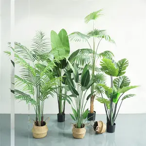 Best Selling Products Artificial Face Kwai Tree Palm Plants For Indoor Living Room Decor