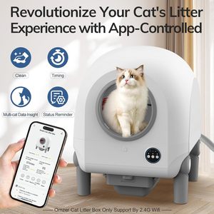 Elecpet caixa de areia para gatos inteligente auto - limpante, controlada pelo aplicativo Tuya, com video, controle de odor, <span class=keywords><strong>70L</strong></span> - Product Image 5