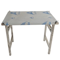 Table de salle à manger pliable en acier inoxydable résistant à la corrosion pour l'extérieur, table de jardin, table pliable pour barbecue, table de conférence, bureau de réunion