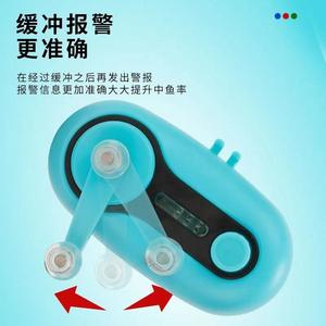 Indicateur de morsure de poisson, haute sensibilité, alarme électronique étanche, batterie rechargeable, utilisation en rivière, caoutchouc bleu noir - Product Image 1