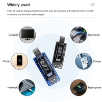 Medidor de Corriente y Voltaje USB QC2.0 3.0, Probador de Capacidad de Cargador, Voltímetro Medidor de Potencia de Cargador USB de 4-20V
