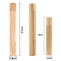 Emballage de tubes en bambou naturel écologique, porte-brosse à dents en bambou, étui pour brosse à dents en bambou