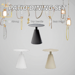 Modern Park Outdoor Restaurant Dining Iron Garden Party <strong>Table</strong> and Chair Set with Aluminum Frame Rust-proof <strong>Patio</strong> Furniture - Product Image 5