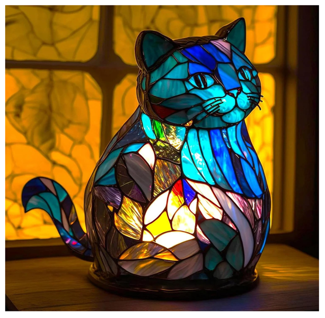 Hot Selling Animal Stained Glass Table Lamp Series for Bedroom Christmas Lamp Kids