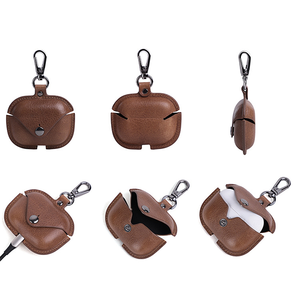 Étui en cuir de haute qualité au design rétro durable pour écouteurs pour <span class=keywords><strong>iPhone</strong></span>, étui pour écouteurs sans fil de haute qualité - Product Image 2