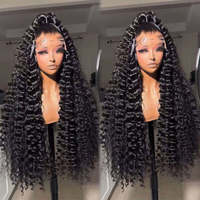 Perruque Lace Frontale en Cheveux Humains Bouclés Ondulés Profonds HD 13x6 Transparente Densité 250, 30-36 Pouces, Perruques Lace Front en Cheveux Humains 13x4