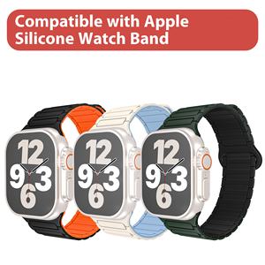 <span class=keywords><strong>Bracelet</strong></span> magnétique en silicone pour <span class=keywords><strong>Apple</strong></span> <span class=keywords><strong>Watch</strong></span> Bracelets de montre <span class=keywords><strong>ultra</strong></span> intelligents en tailles 49mm 45mm 41mm 42mm 46mm 44mm 40mm <span class=keywords><strong>Bracelet</strong></span> en caoutchouc - Product Image 4