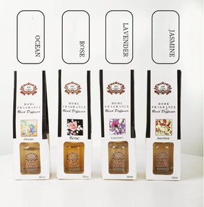 Reed <span class=keywords><strong>Diffuser</strong></span> parfum dalam ruangan, botol <span class=keywords><strong>Diffuser</strong></span> aroma kenari estetika baru 30ml kotak hadiah aroma rotan - Product Image 3