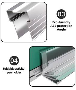 <span class=keywords><strong>Pizarra</strong></span> Magnética Plegable de 100cm*300cm, Marco de <span class=keywords><strong>Acero</strong></span> Resistente, Montaje en Pared, Modelo HJ, <span class=keywords><strong>Pizarra</strong></span> de Tres Pliegues-09, para Hogar y Escuela - Product Image 6