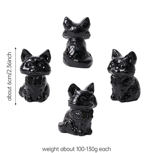 ขายส่งรูปปั้นแมวแกะสลักจากคริสตัลคุณภาพสูงสำหรับตกแต่งบ้าน - Product Image 3