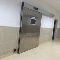 Porte d'entrée en acier ignifuge pour salle d'opération d'hôpital, fabrication de portes battantes en acier, porte d'hôpital pour ouvrir et fermer