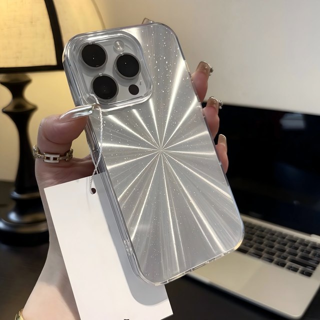 Luxury Camlet Pattern Laser Glitter Phone Case for iPhone 17 16 11 12 13 14 15 Pro Max Plus Shockproof Bumper Cases Cover