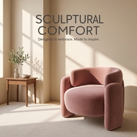 Fauteuil d'appoint moderne rembourré en tissu, vente directe usine, OEM/ODM, idéal pour salon, chambre et appartement