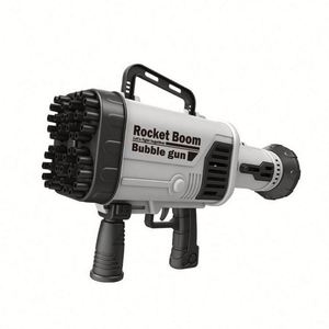 Pistolet à bulles automatique Gatling pour enfants, noir et rose, avec ventilateur lumineux, pour l'extérieur - Product Image 2