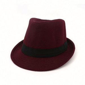 Ferrecci Men's Wool Classic Lined Godfather Fedora Hat Many Colors - Product Image 1