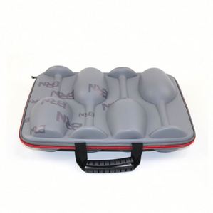 Étui de transport personnalisé pour outils de bar, bières en bouteille, verres à vin rouge, sac de protection en mousse EVA, étui de voyage à fermeture éclair pour 4 verres à vin - Product Image 3