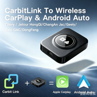 Boîtier Carbitlink sans fil transfrontalier pour CarPlay et Android Auto, compatible avec les appareils connectés, avec prise USB Type-C Plug and Play