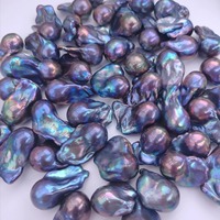 13-15mm vente en gros d'eau douce naturelle teintée en noir couleur baroque perles en vrac pour la fabrication de bijoux