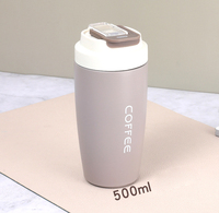 Botol Air Vakum Dinding Ganda Portabel, Termos Stainless Steel, Cangkir Kopi Tumbler Ganda