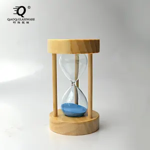 Minuterie en verre sablier personnalisée à prix réduit Minuterie en verre de sable de 15 minutes pour la gestion du temps et la décoration intérieure